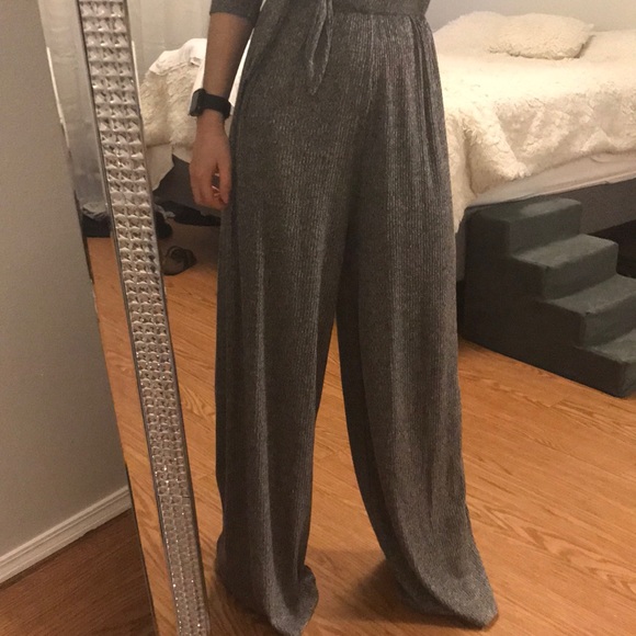 Heather gray 3 quarter length sleeve jump suit - Picture 2 of 3